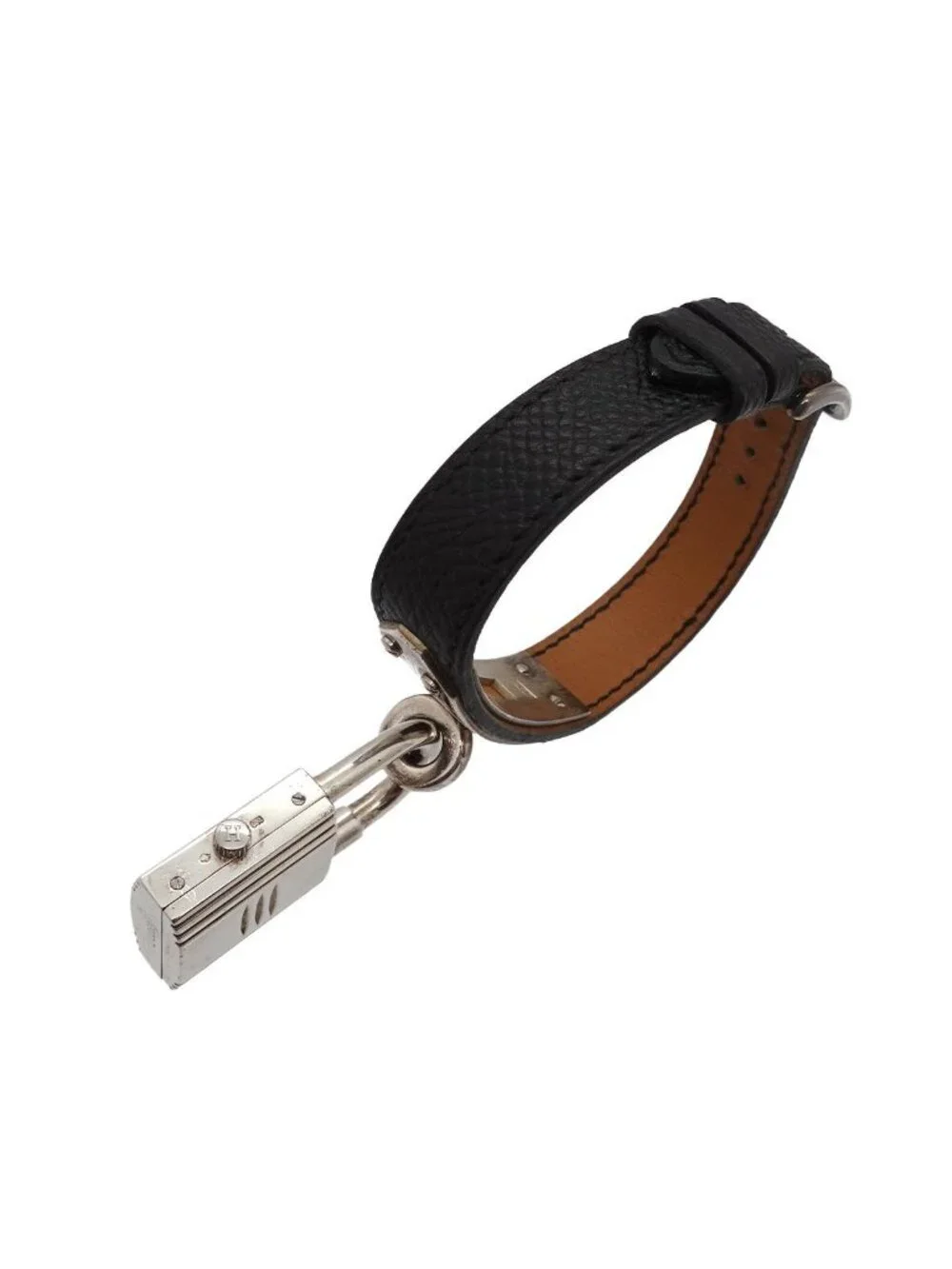 Hermes Kelly Watch Vintage Silver Black Quartz